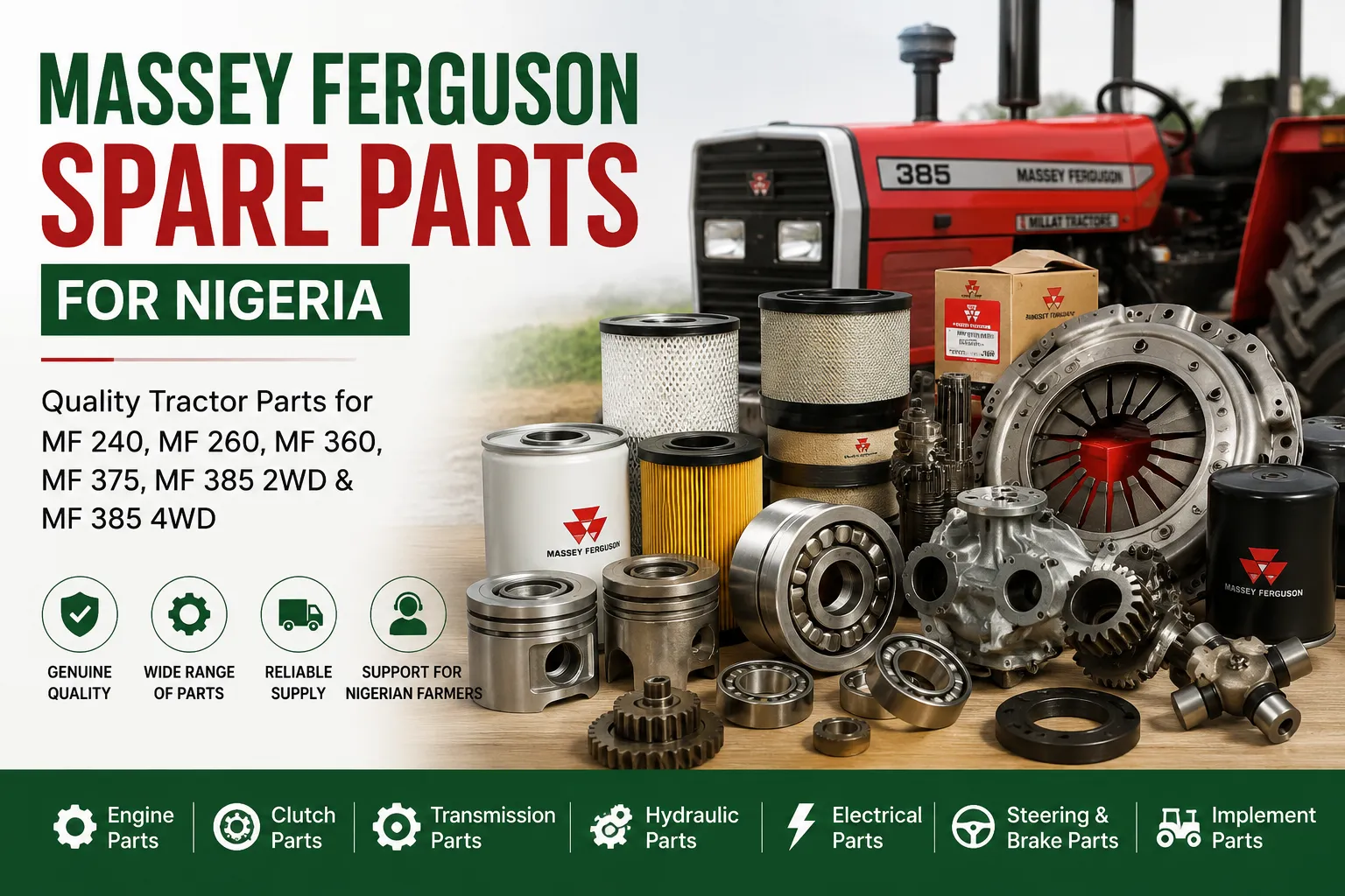 Massey Ferguson spare parts and after-sales guidance for tractors in Nigeria including service support, replacement parts and maintenance advice