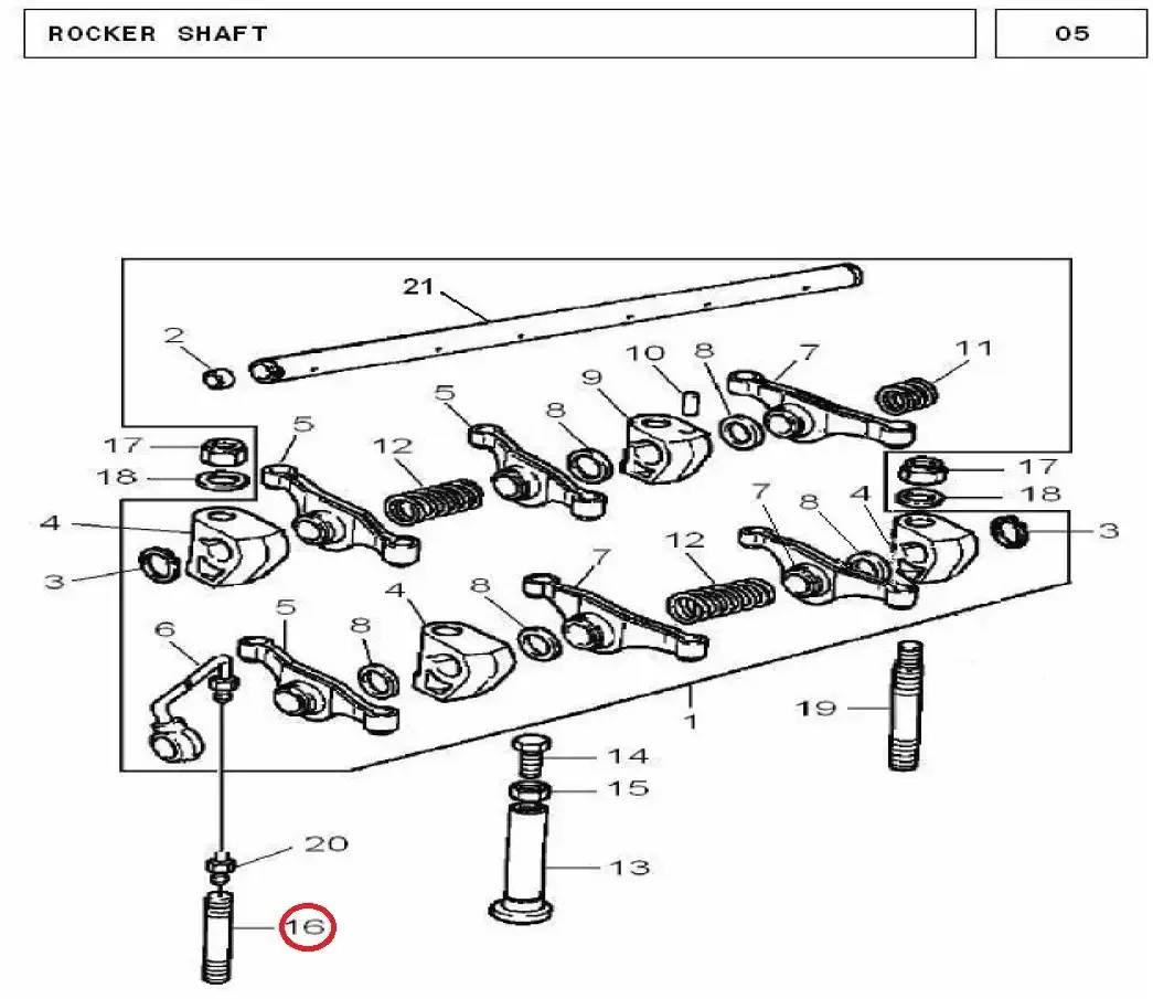 Diagram reference for Millat Massey Ferguson Tractor Spare Part STUD 18595132754435 - Massey Ferguson tractor spare part