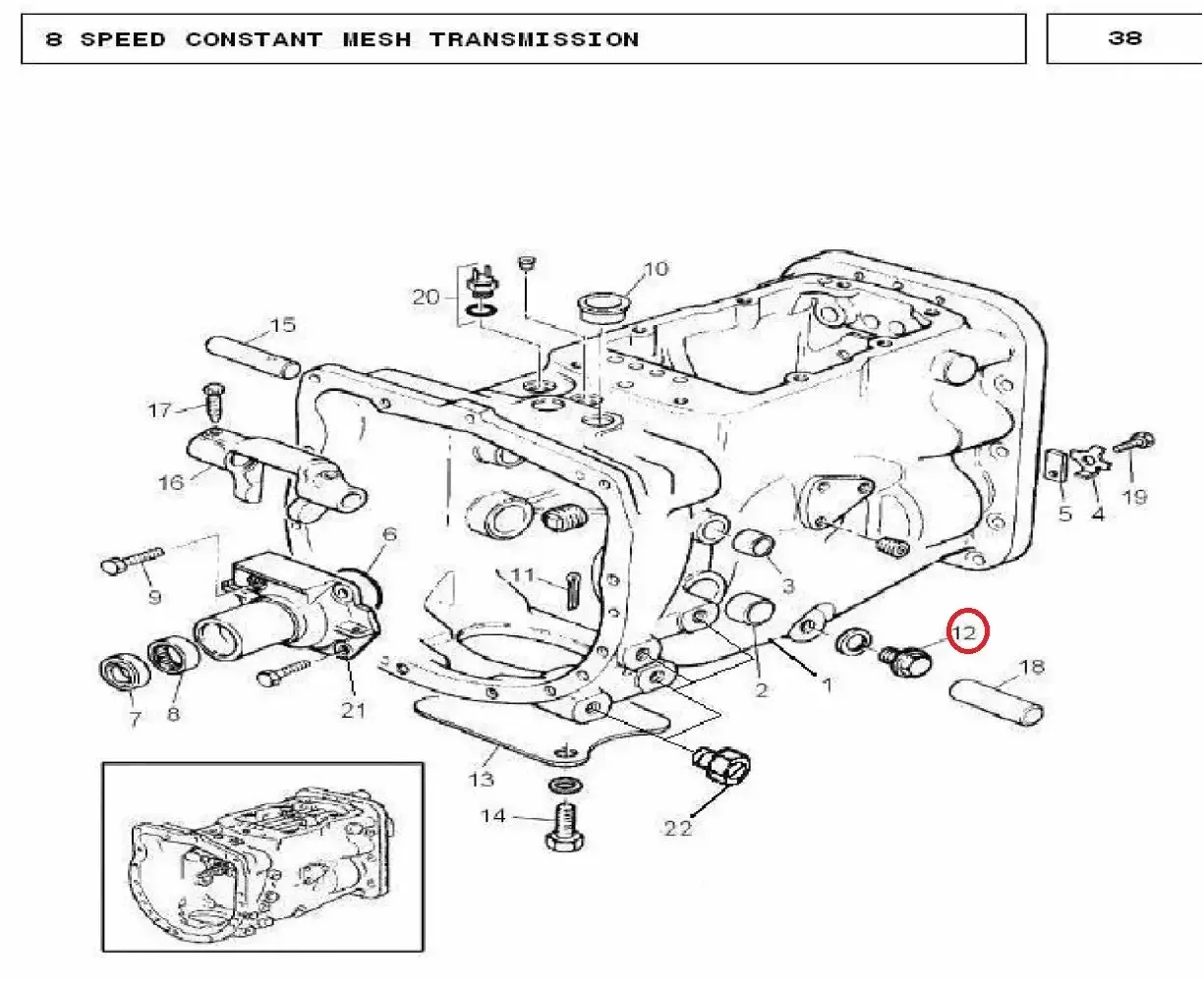 Diagram reference for Millat Massey Ferguson Tractor Spare Part PLUG 18152118152 - Massey Ferguson tractor spare part